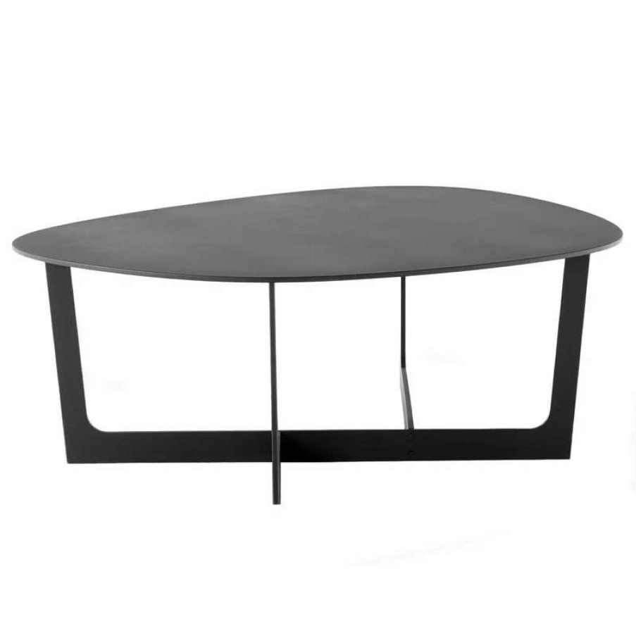 Coffee Tables * | Fredericia Insula Coffee Table, 95 X 98 Cm, Black Aluminium