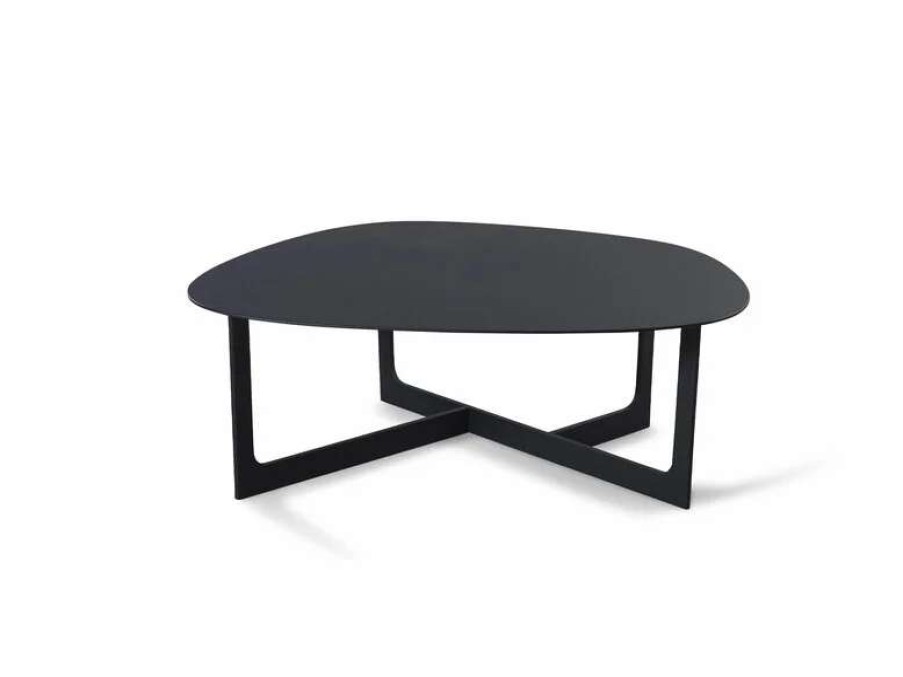 Coffee Tables * | Fredericia Insula Coffee Table, 95 X 98 Cm, Black Aluminium