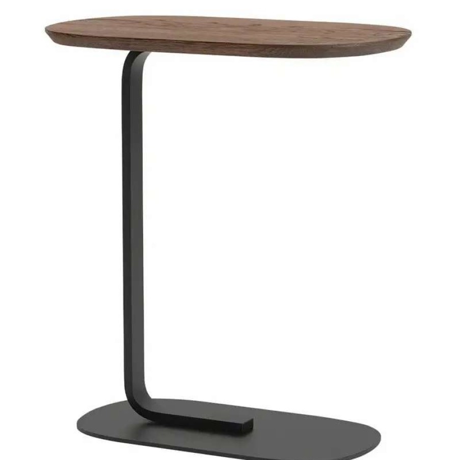 Side & End Tables * | Muuto Relate Side Table, H. 60,5 Cm, Smoked Solid Oak Black