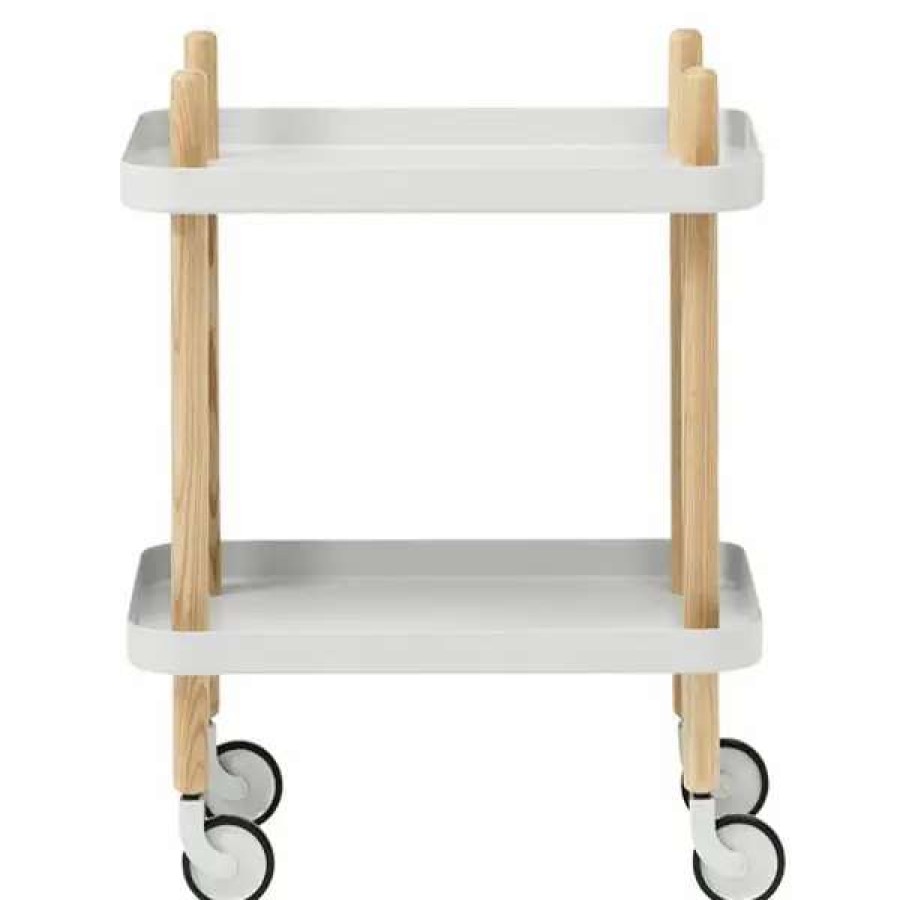 Kitchen Carts & Trolleys * | Normann Copenhagen Block Table Trolley, Light Grey