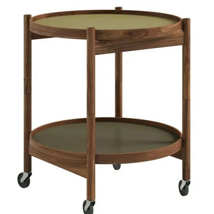 Kitchen Carts & Trolleys * | Brdr. Kruger Bolling Tray Table 50 Cm, Oiled Walnut Leaf