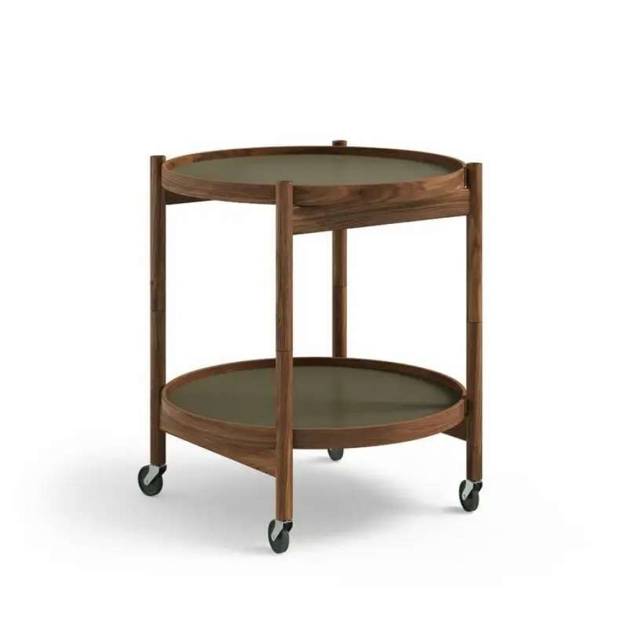 Kitchen Carts & Trolleys * | Brdr. Kruger Bolling Tray Table 50 Cm, Oiled Walnut Leaf