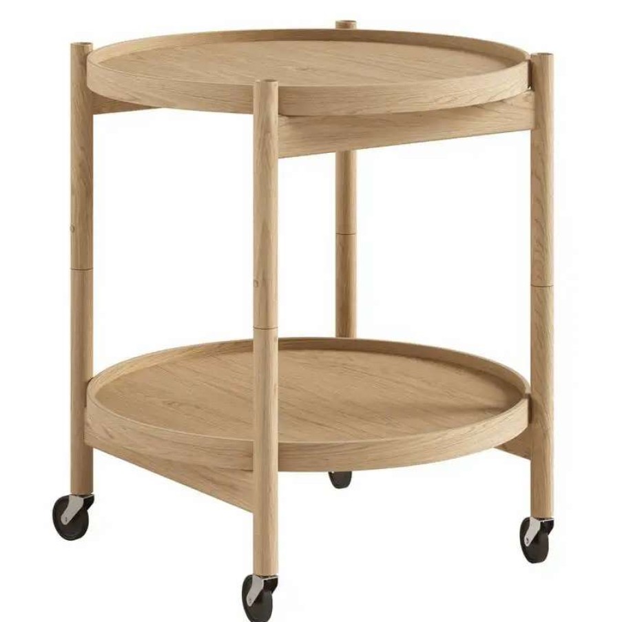 Kitchen Carts & Trolleys * | Brdr. Kruger Bolling Tray Table 50 Cm, Oiled Oak Veneer