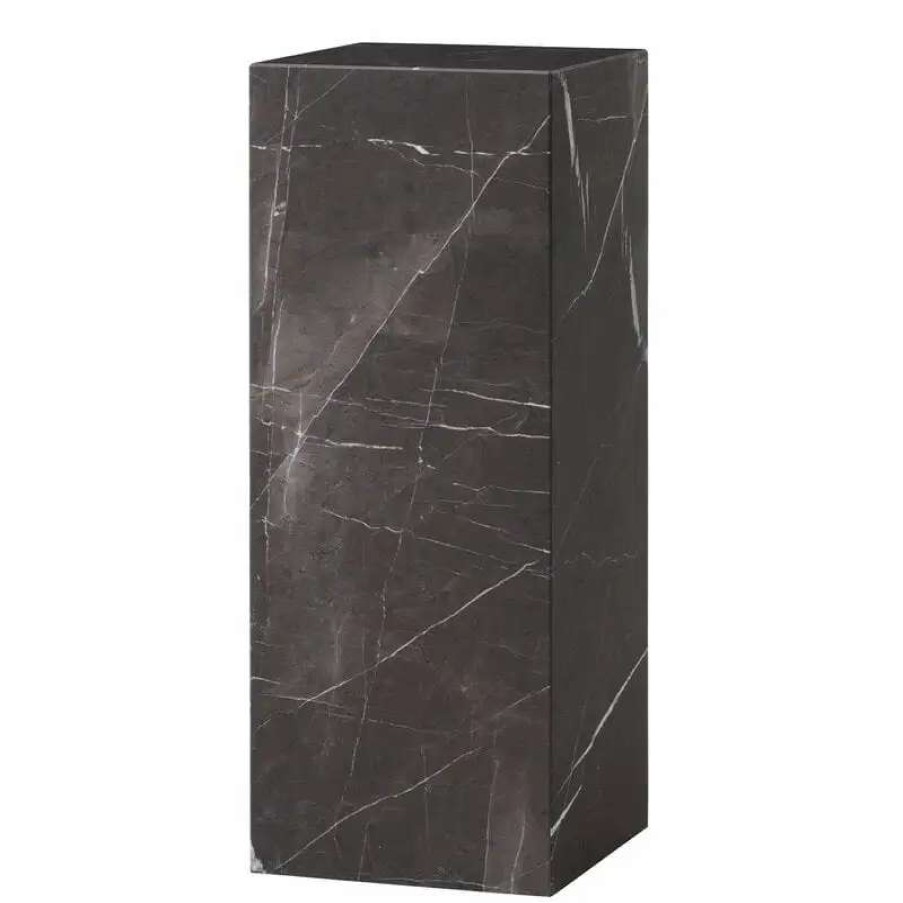 Side & End Tables * | Menu Plinth Pedestal Stand, Brown Kendzo Marble