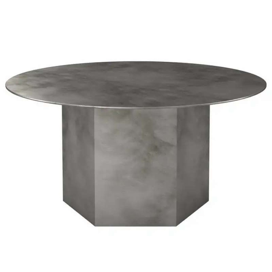 Coffee Tables * | Gubi Epic Coffee Table, Round, 80 Cm, Misty Grey Steel