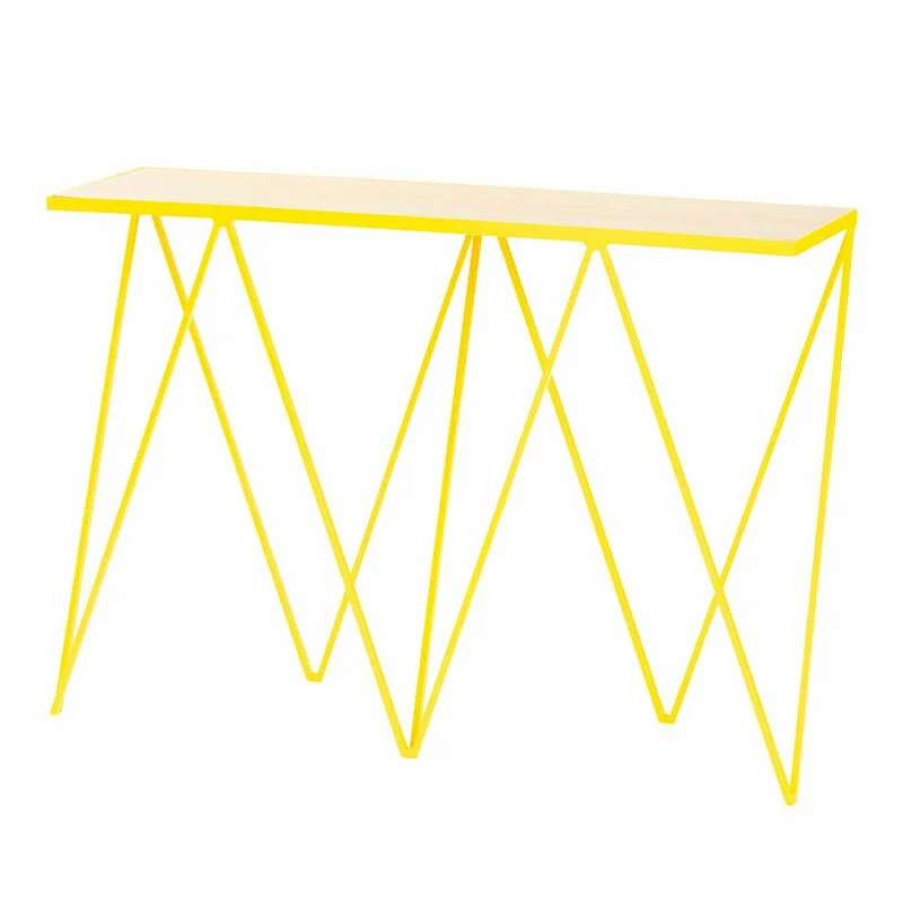 Desks * | &New Giraffe Console Table, Yellow