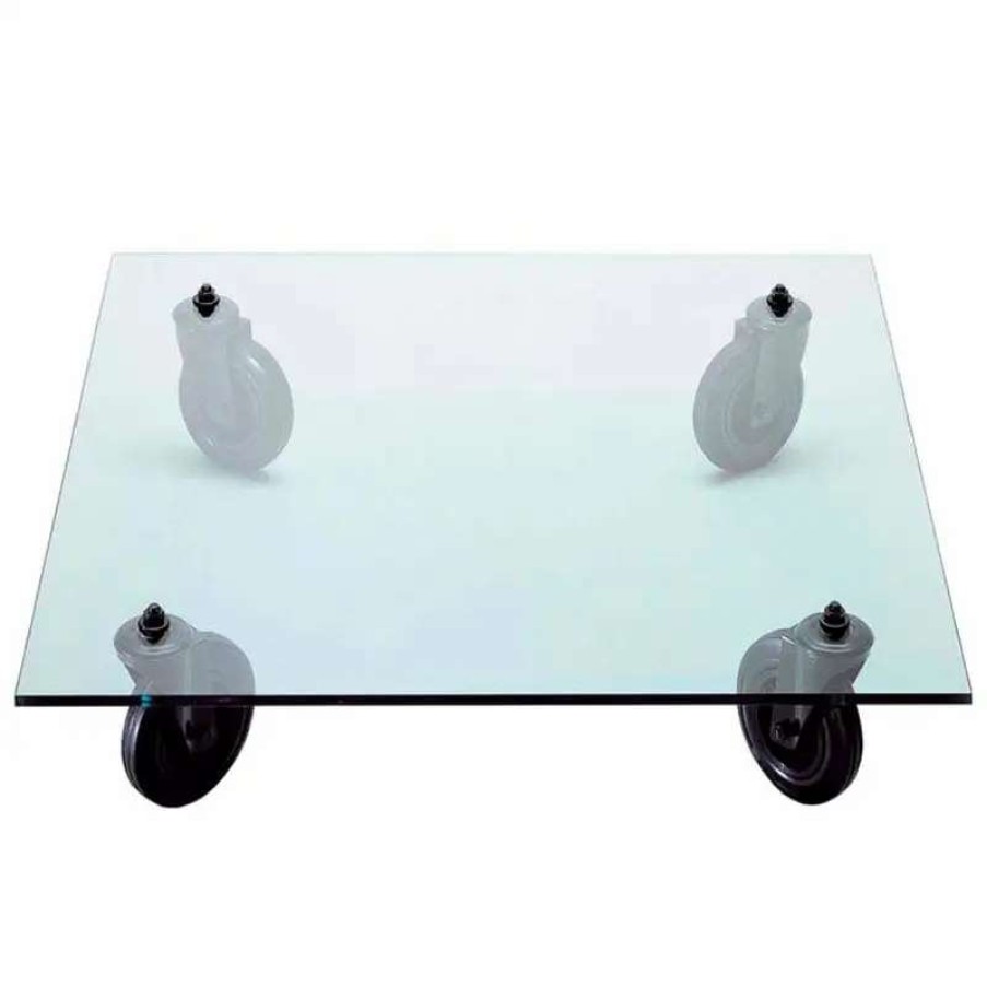 Coffee Tables * | Fontanaarte Tavolo Con Ruote Coffee Table, 100 X 100 X 25 Cm