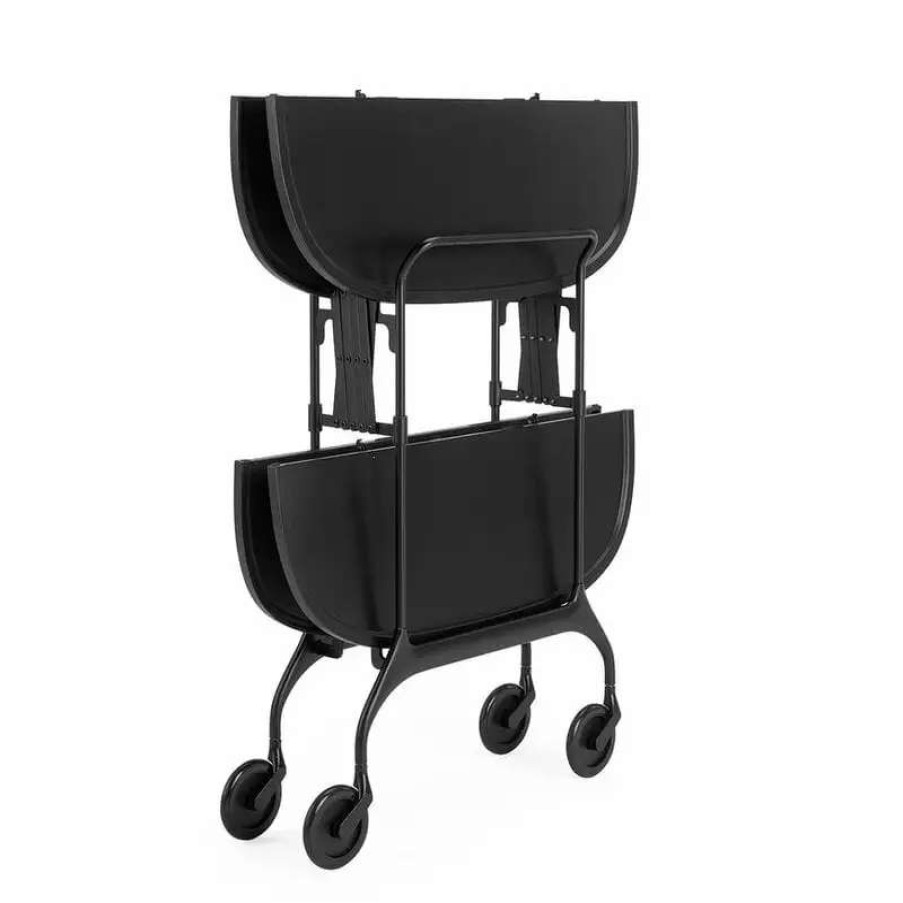 Kitchen Carts & Trolleys * | Kartell Gastone Folding Serving Trolley/Side Table, Black