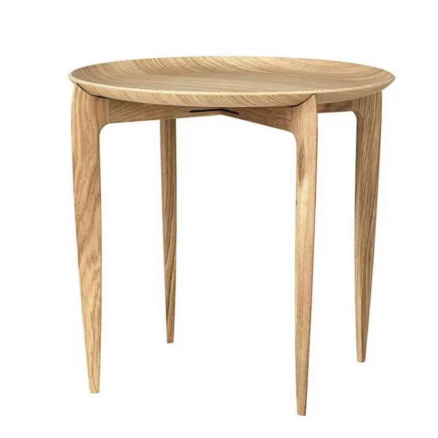 Side & End Tables * | Fritz Hansen Tray Table, Oak