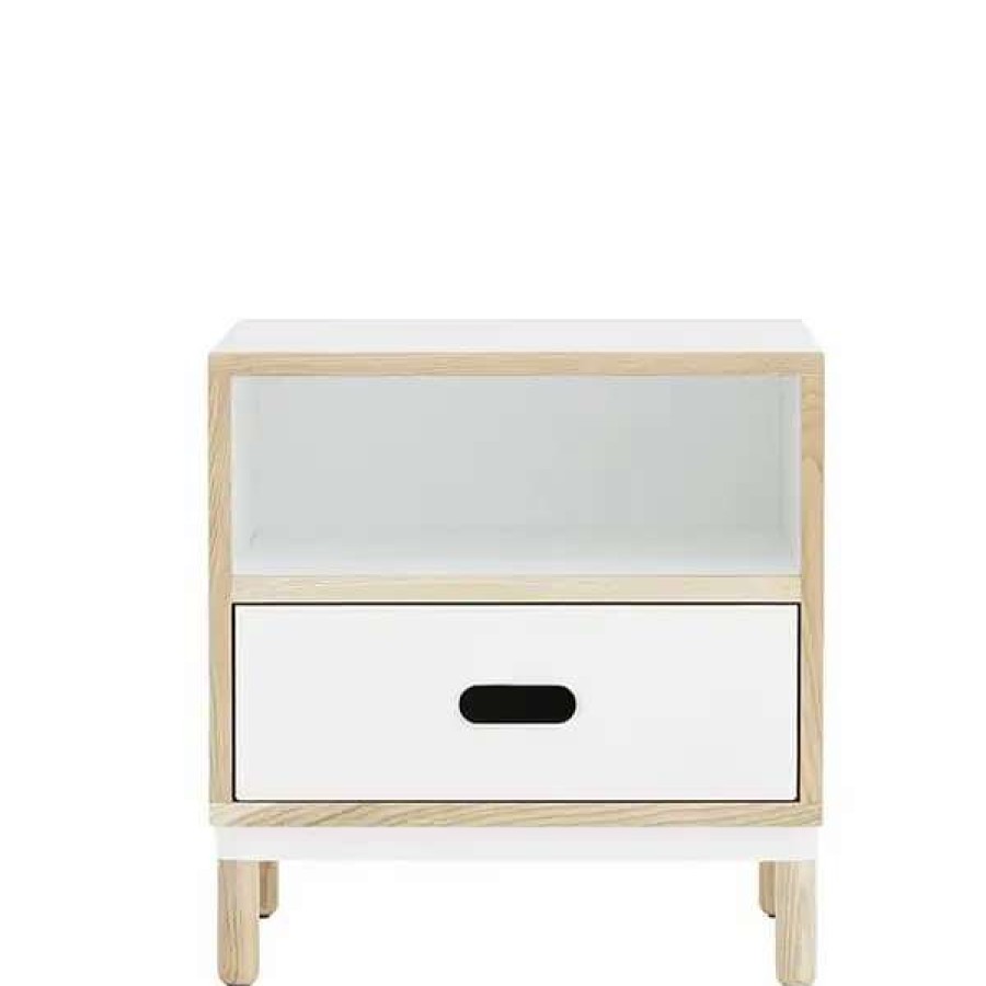 Nightstands * | Normann Copenhagen Kabino Bedside Table, White