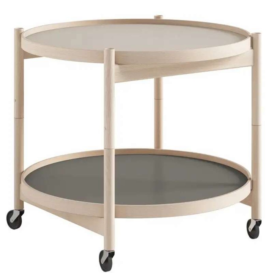 Kitchen Carts & Trolleys * | Brdr. Kruger Bolling Tray Table 60 Cm, Oiled Beech Stone