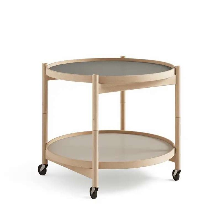 Kitchen Carts & Trolleys * | Brdr. Kruger Bolling Tray Table 60 Cm, Oiled Beech Stone