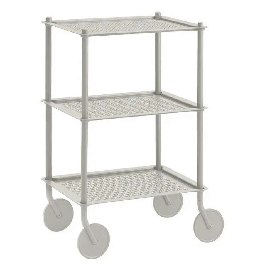 Kitchen Carts & Trolleys * | Muuto Flow Trolley, 3-Layer, Grey