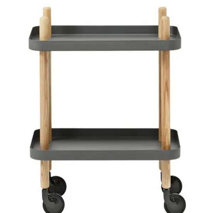 Kitchen Carts & Trolleys * | Normann Copenhagen Block Table Trolley, Dark Grey