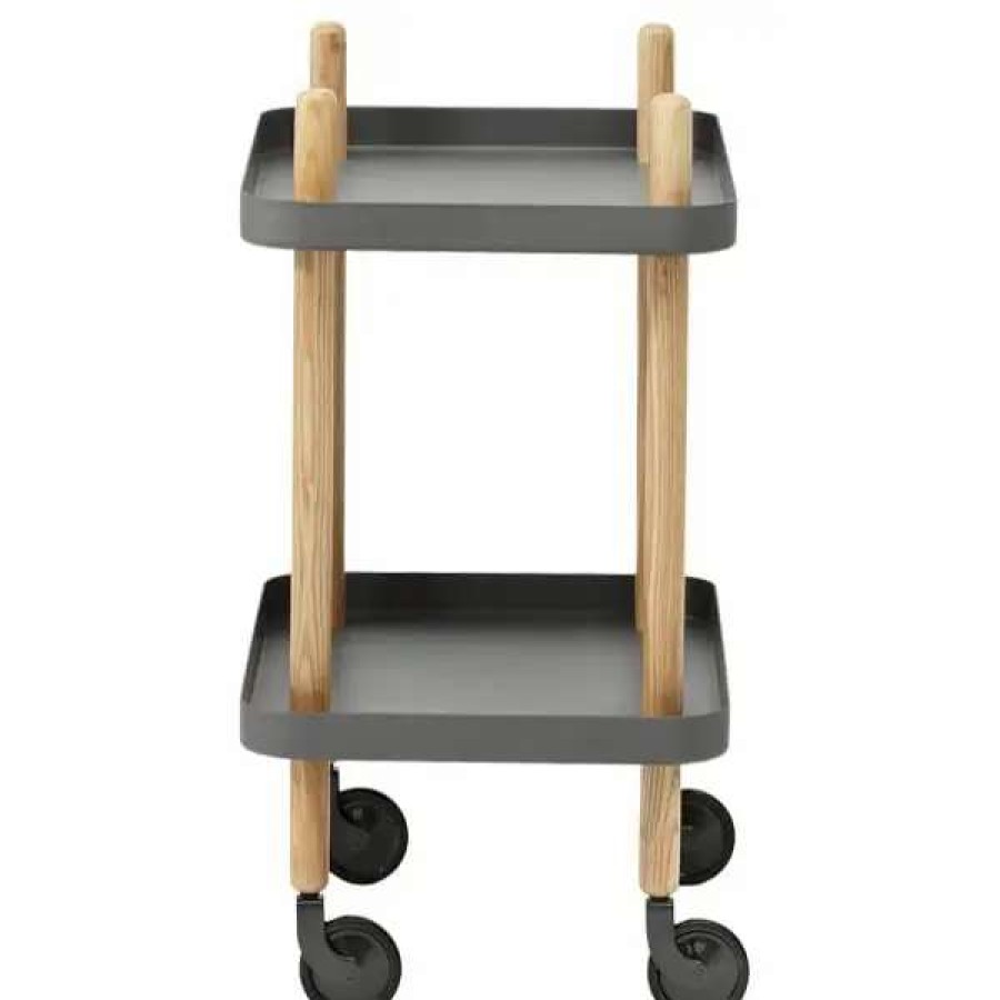 Kitchen Carts & Trolleys * | Normann Copenhagen Block Table Trolley, Dark Grey