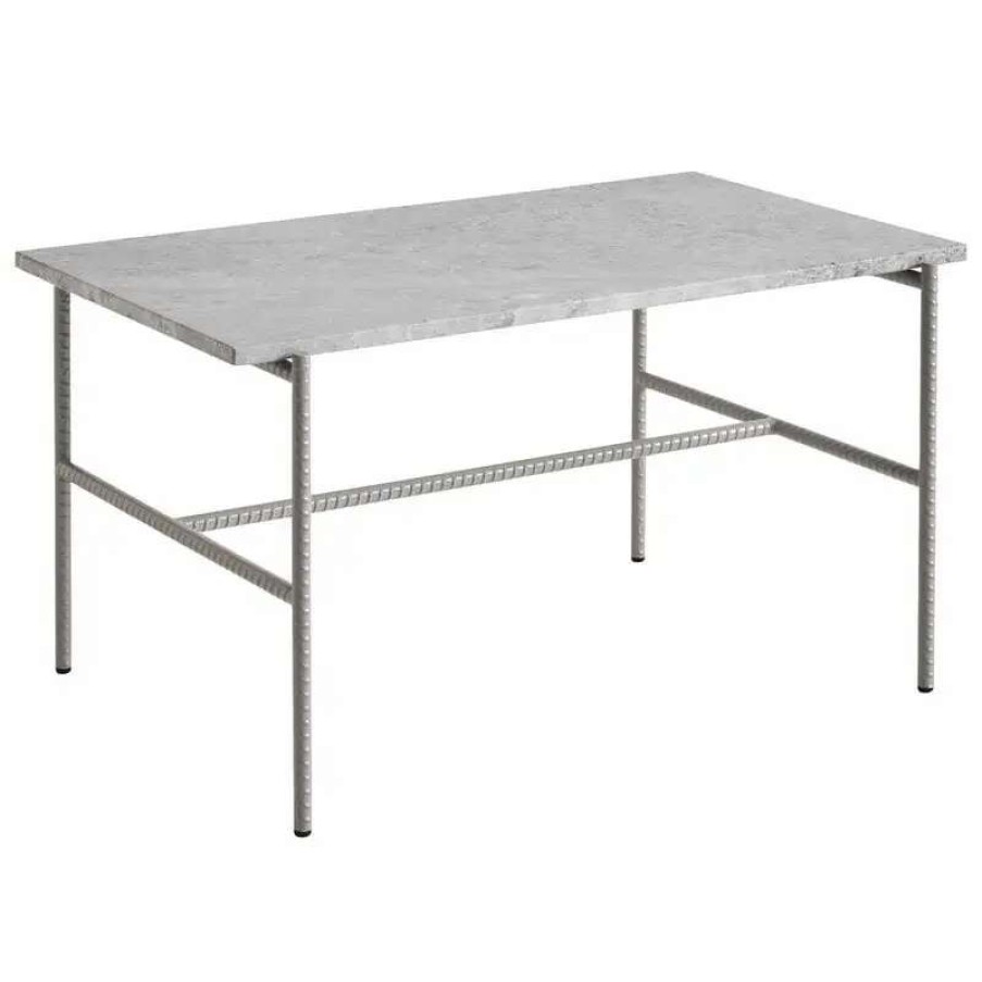 Coffee Tables * | Hay Rebar Coffee Table, 80 X 49 Cm, Fossil Grey Grey Marble