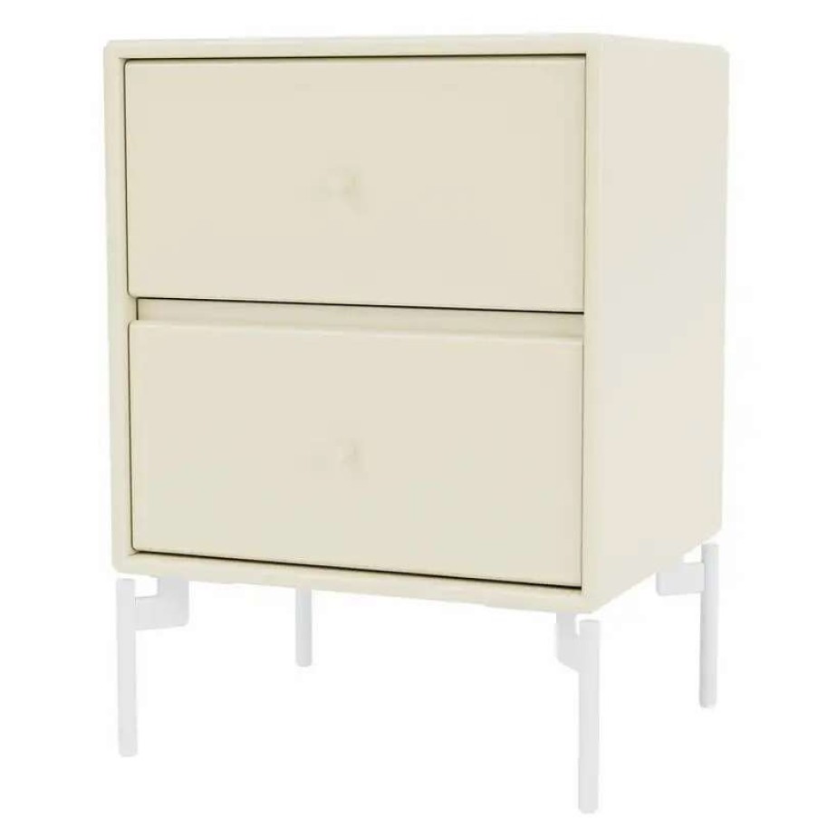 Nightstands * | Montana Furniture Drift Nightstand, Snow Legs 150 Vanilla