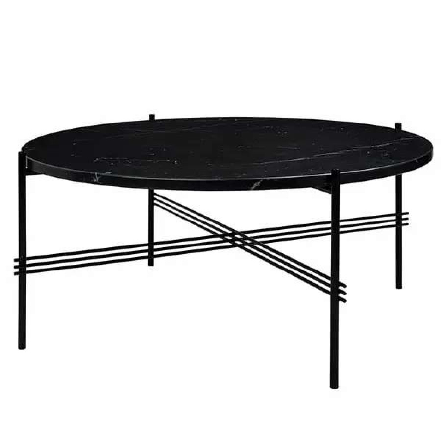 Coffee Tables * | Gubi Ts Coffee Table, 80 Cm, Black Black Marble