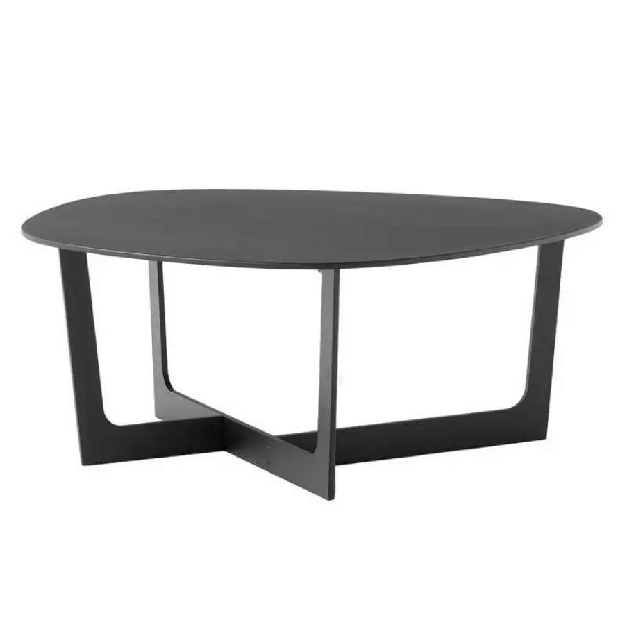 Coffee Tables * | Fredericia Insula Coffee Table, 72 X 78 Cm, Black Aluminium