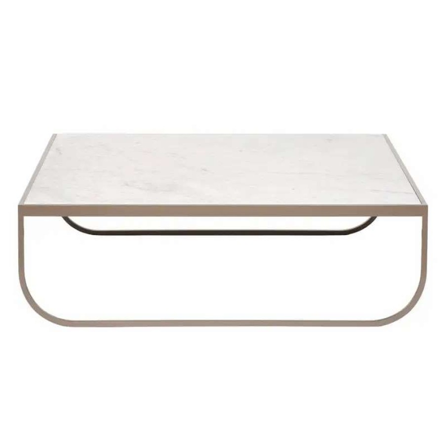 Coffee Tables * | Asplund Tati Coffee Table, 90 Cm, Low, Nougat Carrara