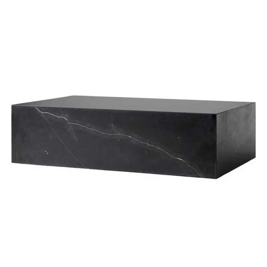 Coffee Tables * | Menu Plinth Table, Low, Black Marquina Marble