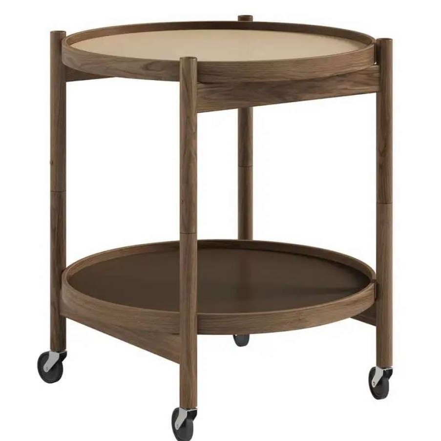 Kitchen Carts & Trolleys * | Brdr. Kruger Bolling Tray Table 50 Cm, Fumed Oak Earth