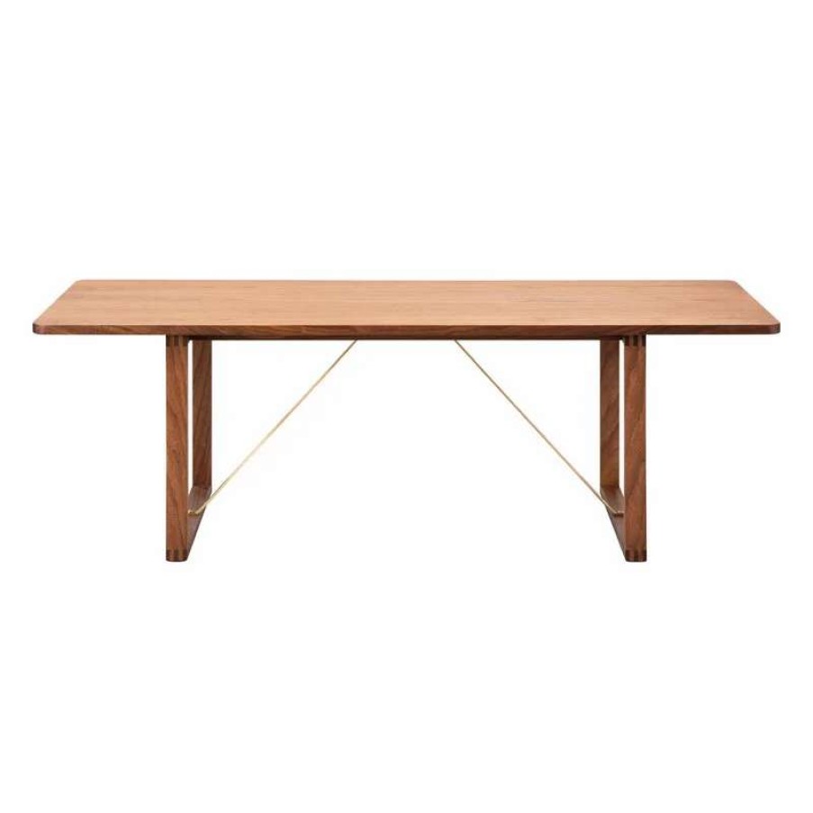 Coffee Tables * | Fredericia Bm67 Coffee Table, Oiled Walnut Brass