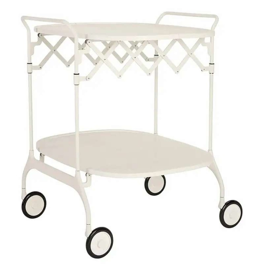 Kitchen Carts & Trolleys * | Kartell Gastone Folding Serving Trolley/Side Table, White