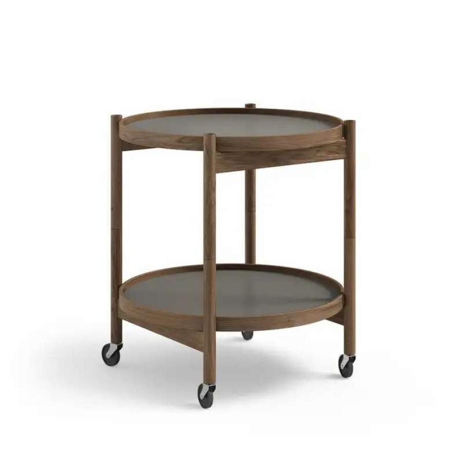 Kitchen Carts & Trolleys * | Brdr. Kruger Bolling Tray Table 50 Cm, Fumed Oak Stone