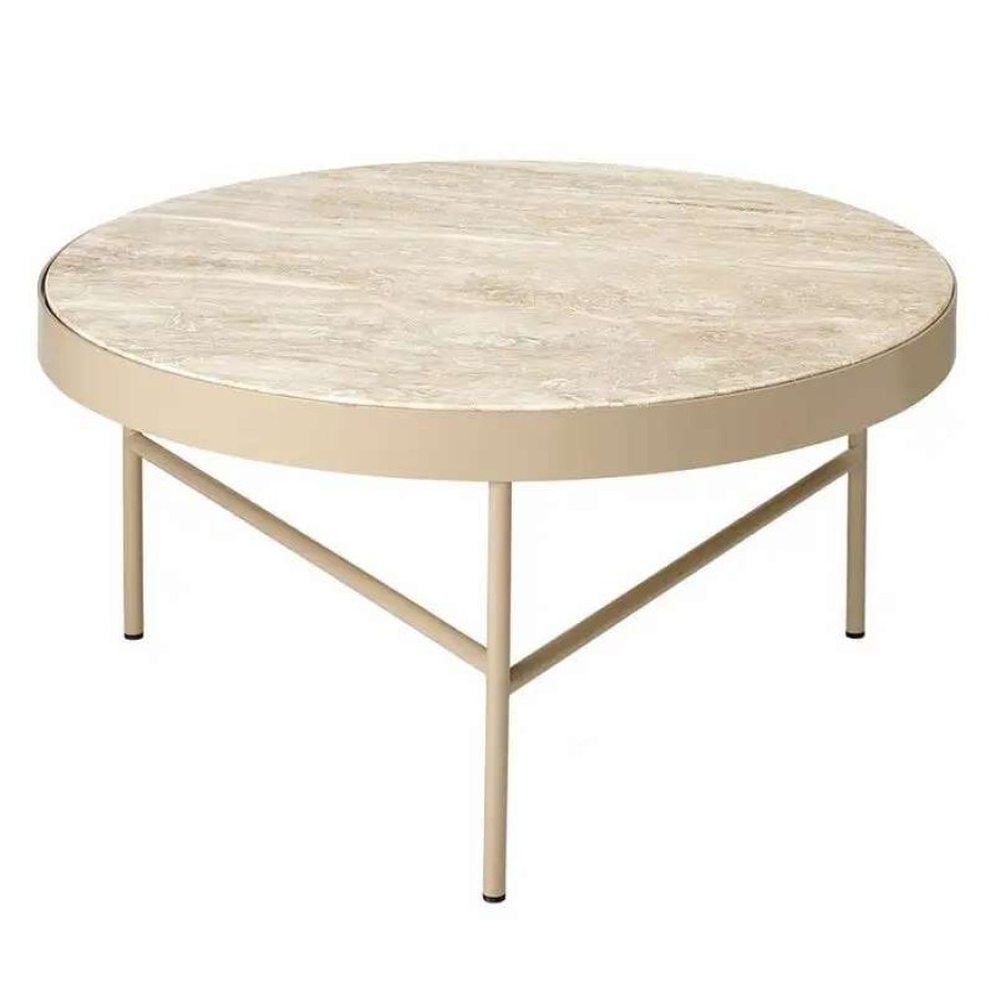 Side & End Tables * | Ferm Living Travertine Side Table, Large, Cashmere