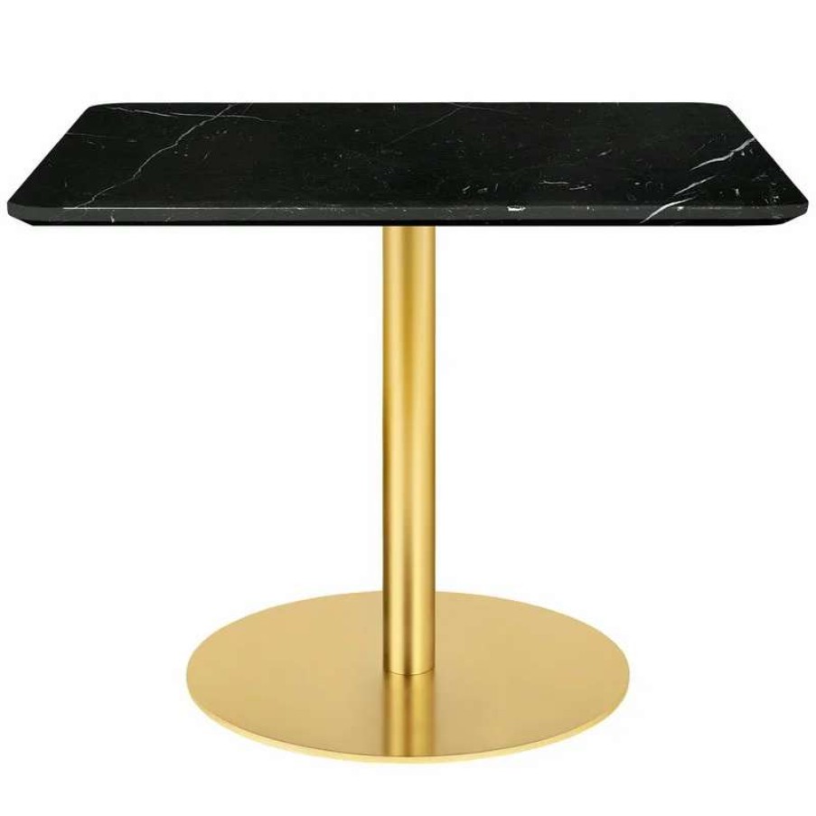 Coffee Tables * | Gubi Gubi 1.0 Lounge Table, 80 80 Cm, Brass Black Marble