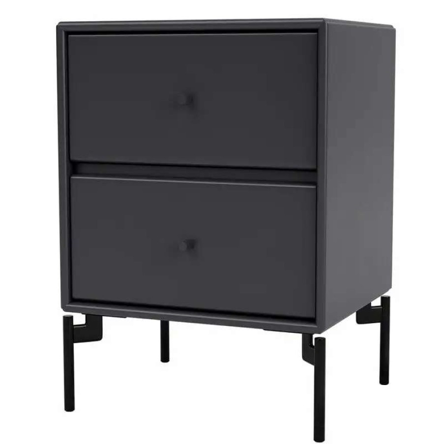 Nightstands * | Montana Furniture Drift Nightstand, Black Legs 04 Antracite