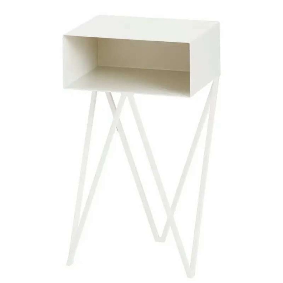 Nightstands * | &New Robot Mini Side Table, White