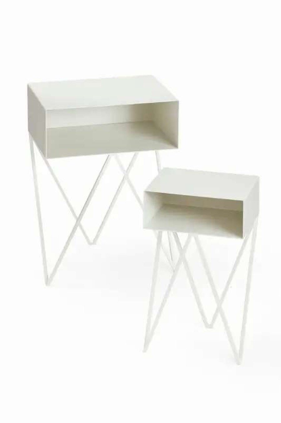 Nightstands * | &New Robot Mini Side Table, White