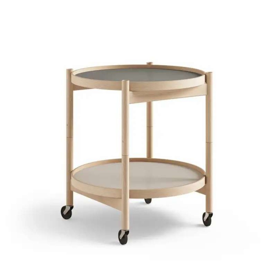 Kitchen Carts & Trolleys * | Brdr. Kruger Bolling Tray Table 50 Cm, Oiled Beech Stone