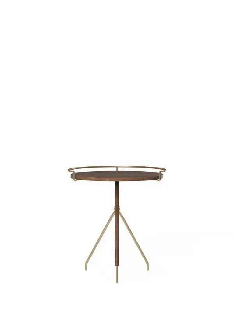 Side & End Tables * | Menu Umanoff Side Table, 45 Cm, Walnut Brushed Brass