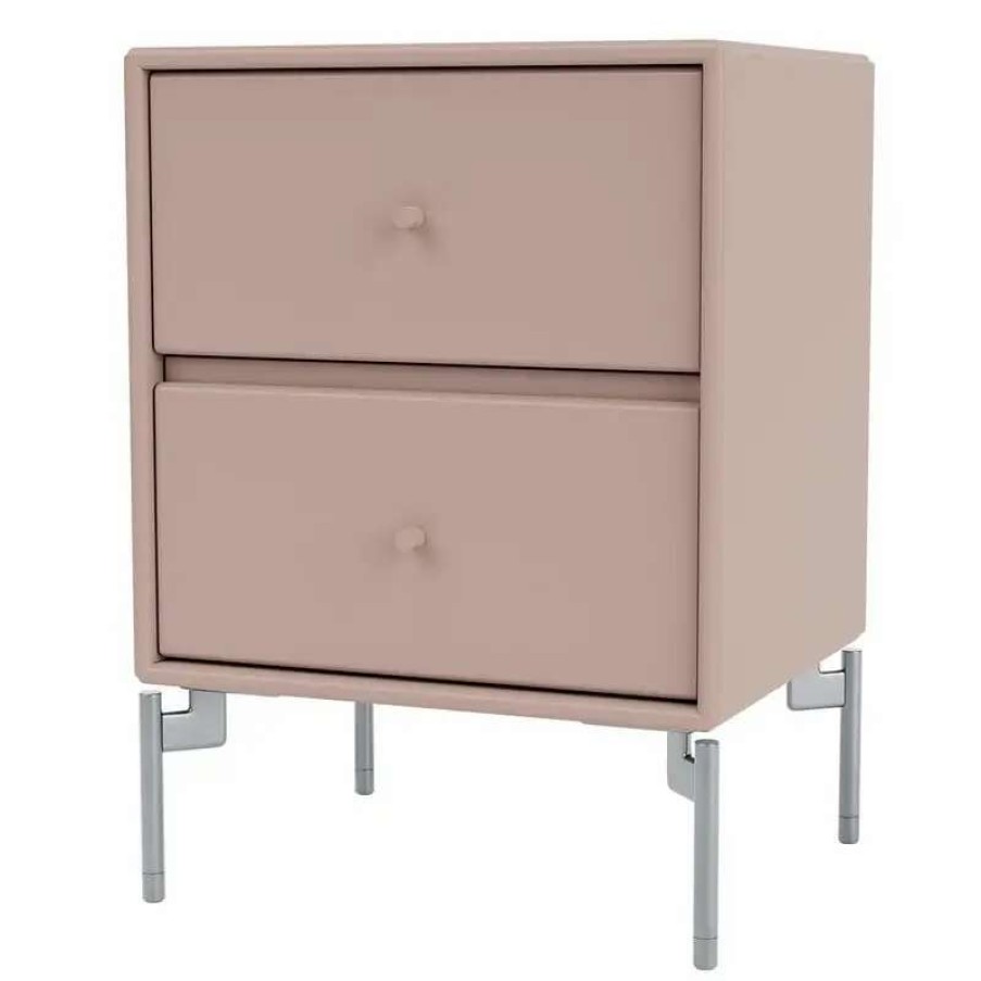 Nightstands * | Montana Furniture Drift Nightstand, Matt Chrome Legs 137 Mushroom