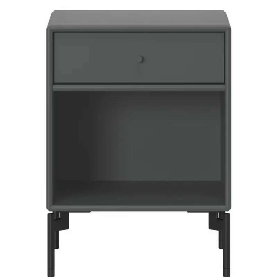 Nightstands * | Montana Furniture Dream Nightstand, Black Legs 04 Antracite