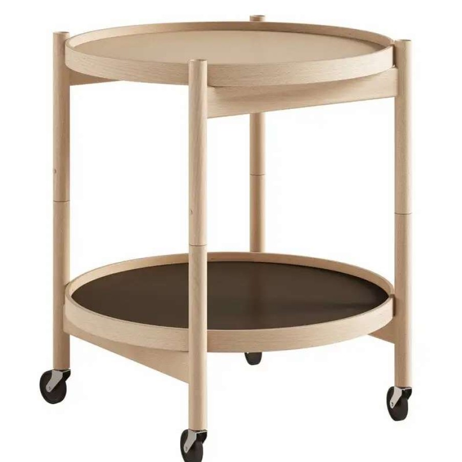 Kitchen Carts & Trolleys * | Brdr. Kruger Bolling Tray Table 50 Cm, Oiled Beech Earth