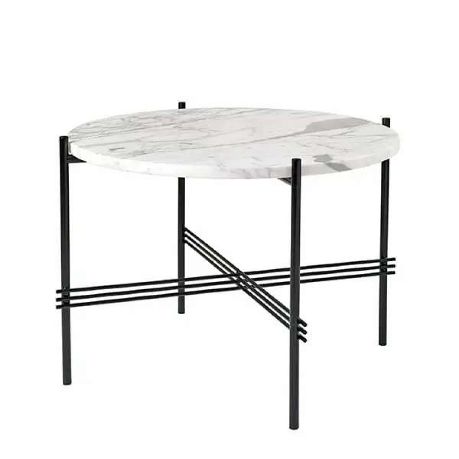 Coffee Tables * | Gubi Ts Coffee Table, 55 Cm, Black White Marble