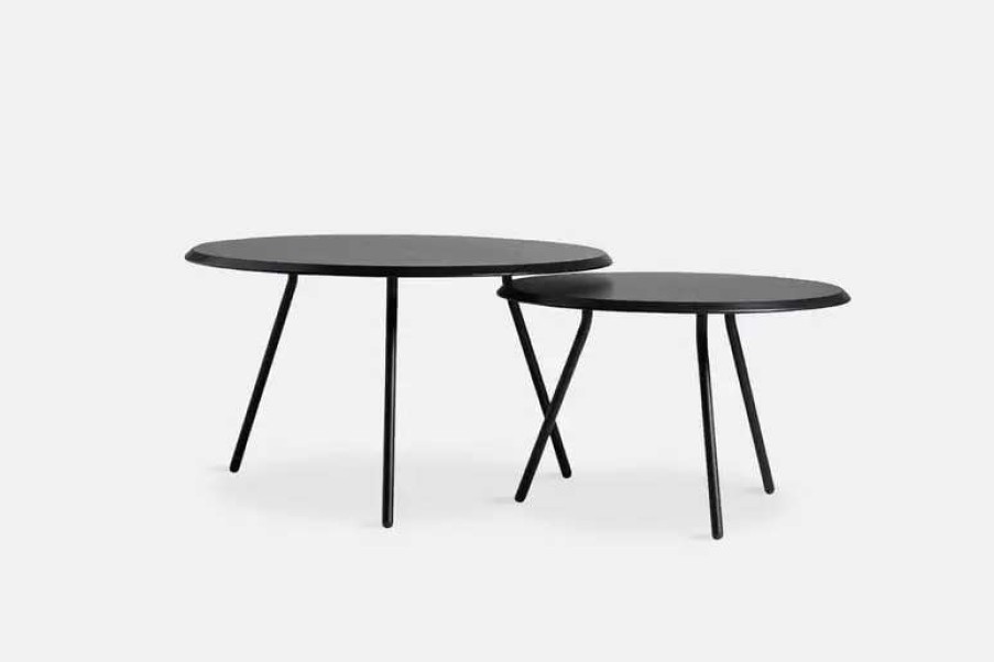 Side & End Tables * | Woud Soround Coffee Table, 60 Cm, H. 40,5 Cm, Black Painted Ash