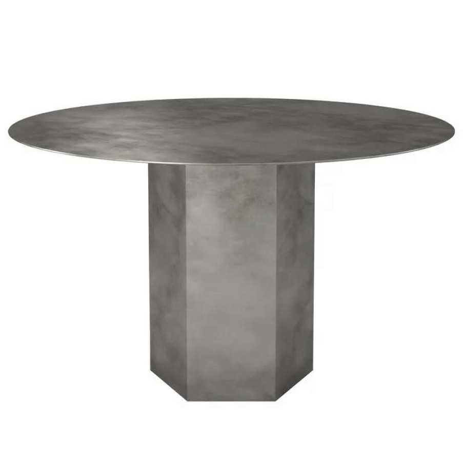 Coffee Tables * | Gubi Epic Dining Table, Round, 130 Cm, Misty Grey Steel