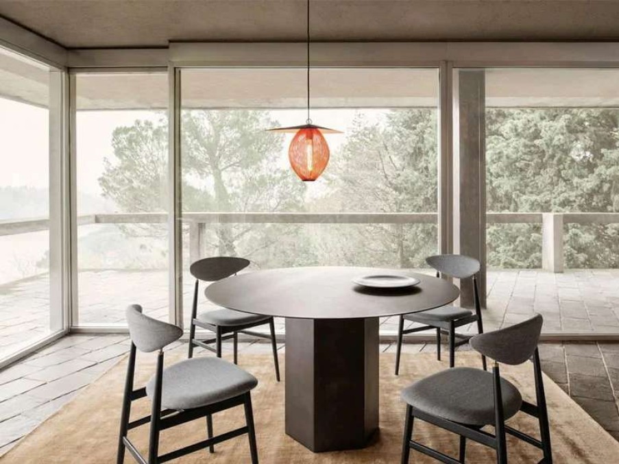 Coffee Tables * | Gubi Epic Dining Table, Round, 130 Cm, Misty Grey Steel