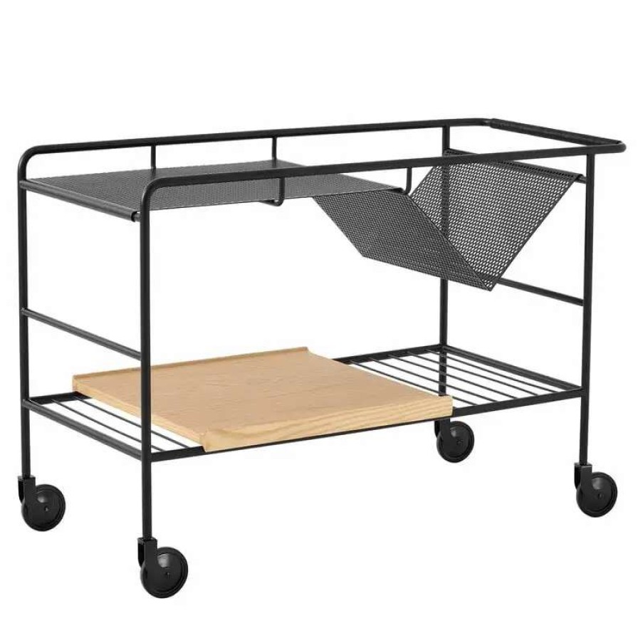 Kitchen Carts & Trolleys * | &Tradition Alima Nds1 Trolley, Matt Black Lacquered Oak