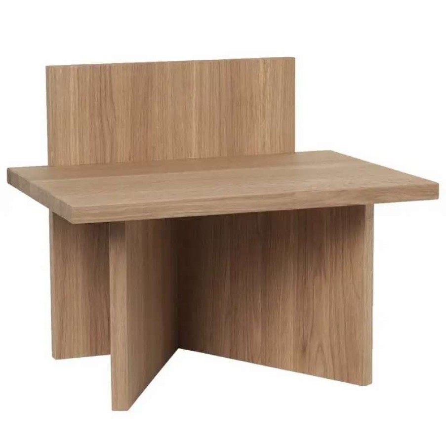 Side & End Tables * | Ferm Living Oblique Stool, Oak