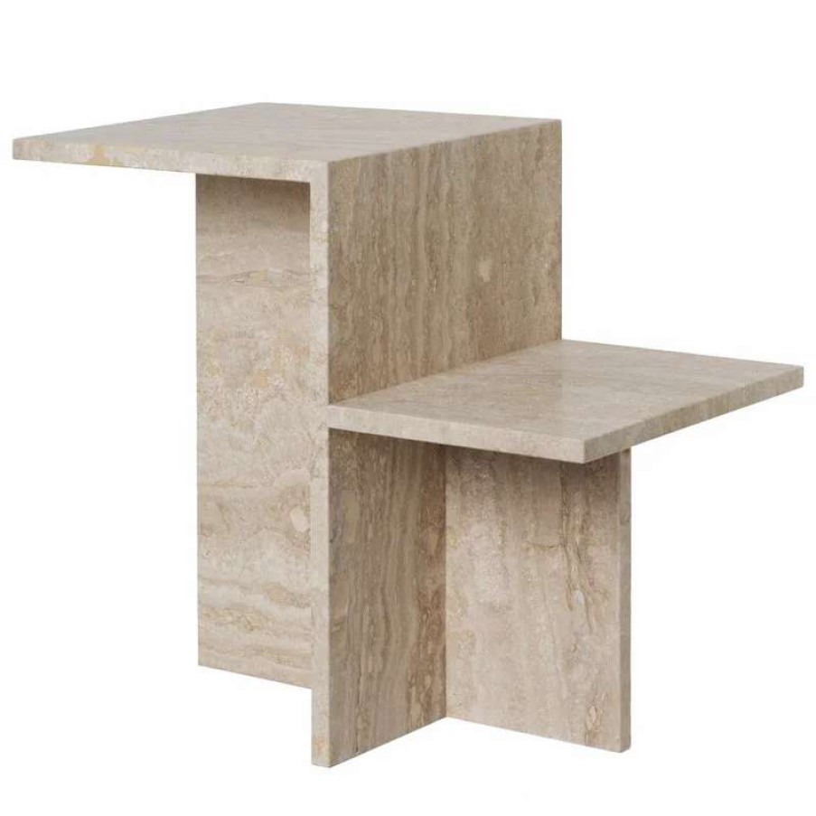 Side & End Tables * | Ferm Living Distinct Side Table, Travertine